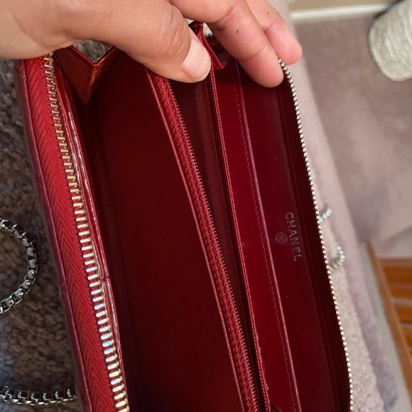 Red Quilted Chanel Lambskin WOC - Picture 6 of 7